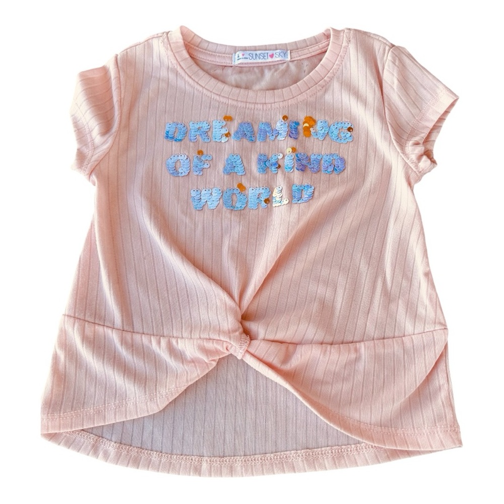 Girls size 4 sky pink pajamas Top